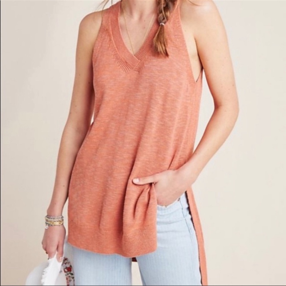 Anthropology Desmond Sleeveless Split Seam Sweater